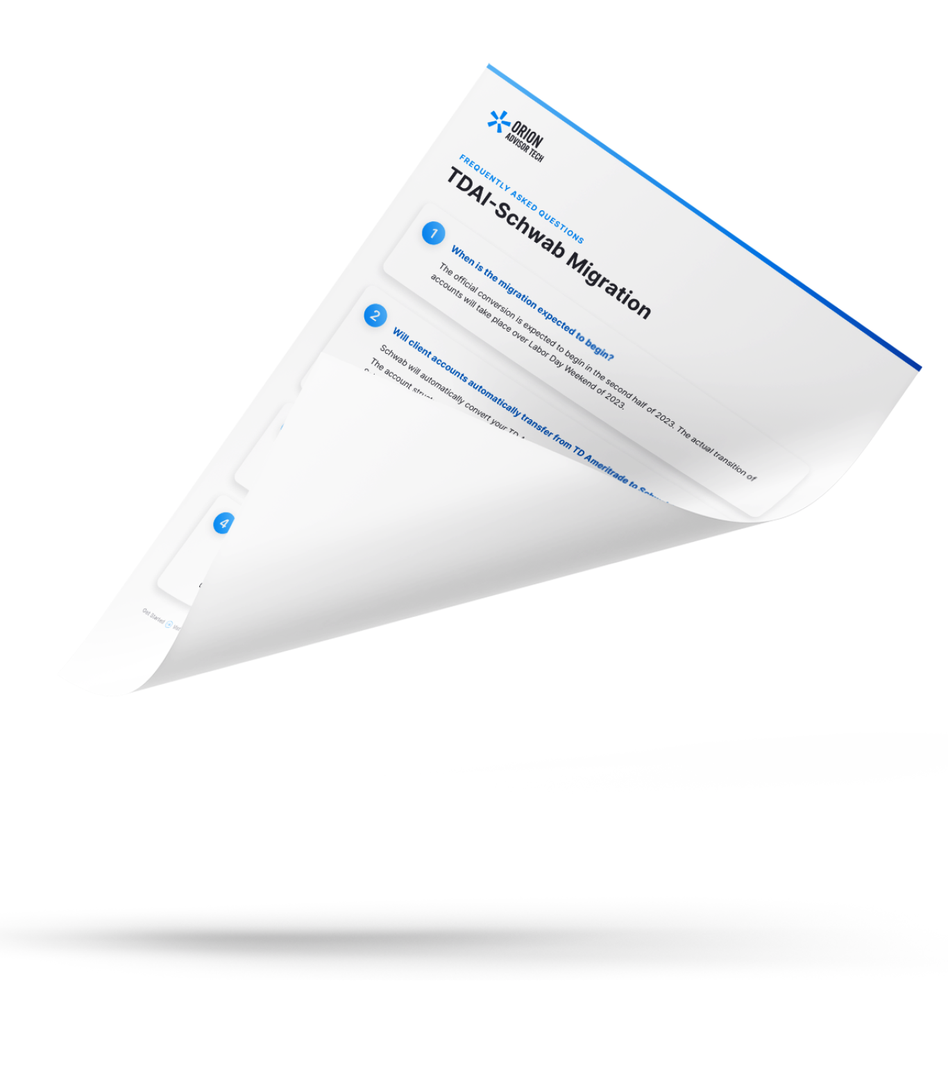 OPS Schwab/TDA Integration Support Landing Page | Orion